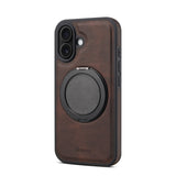 iPhone Faux Leather Case with 360° Ring Stand
