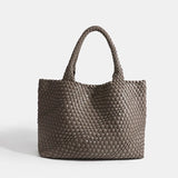 Designer Knitting Fashion Ladies Handbags And PU leather Large-capacity Women's single-shoulder bag Beach Travel Bags