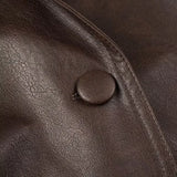 Mauroicardi Spring Autumn Short Retro Brown Pu Leather Jacket Women Sashes Lace Up Luxury Designer Emo Clothes European Fashion
