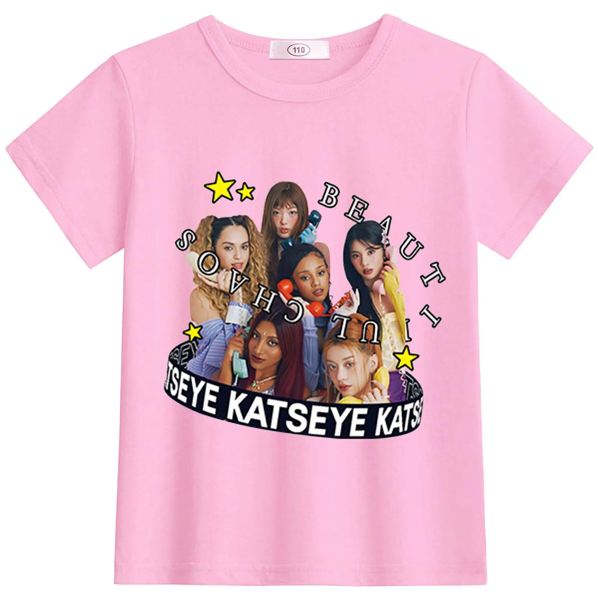 New KATSEYE Children's Summer Clothing for Infants and Toddlers - Round-neck, Lightweight, Short-sleeved T-shirt Top