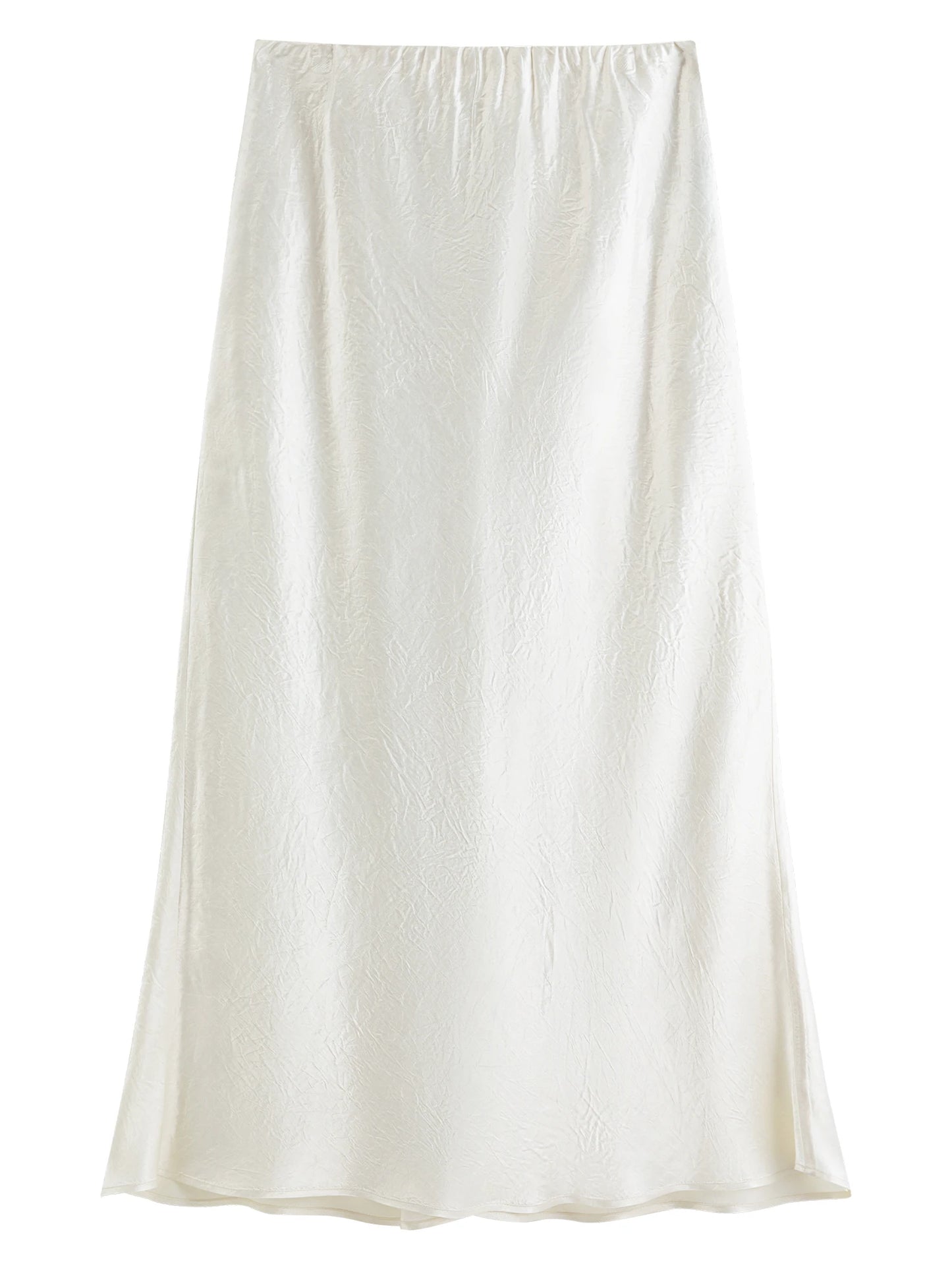 Acetate Trumpet Midi Skirt – Elegant Drape