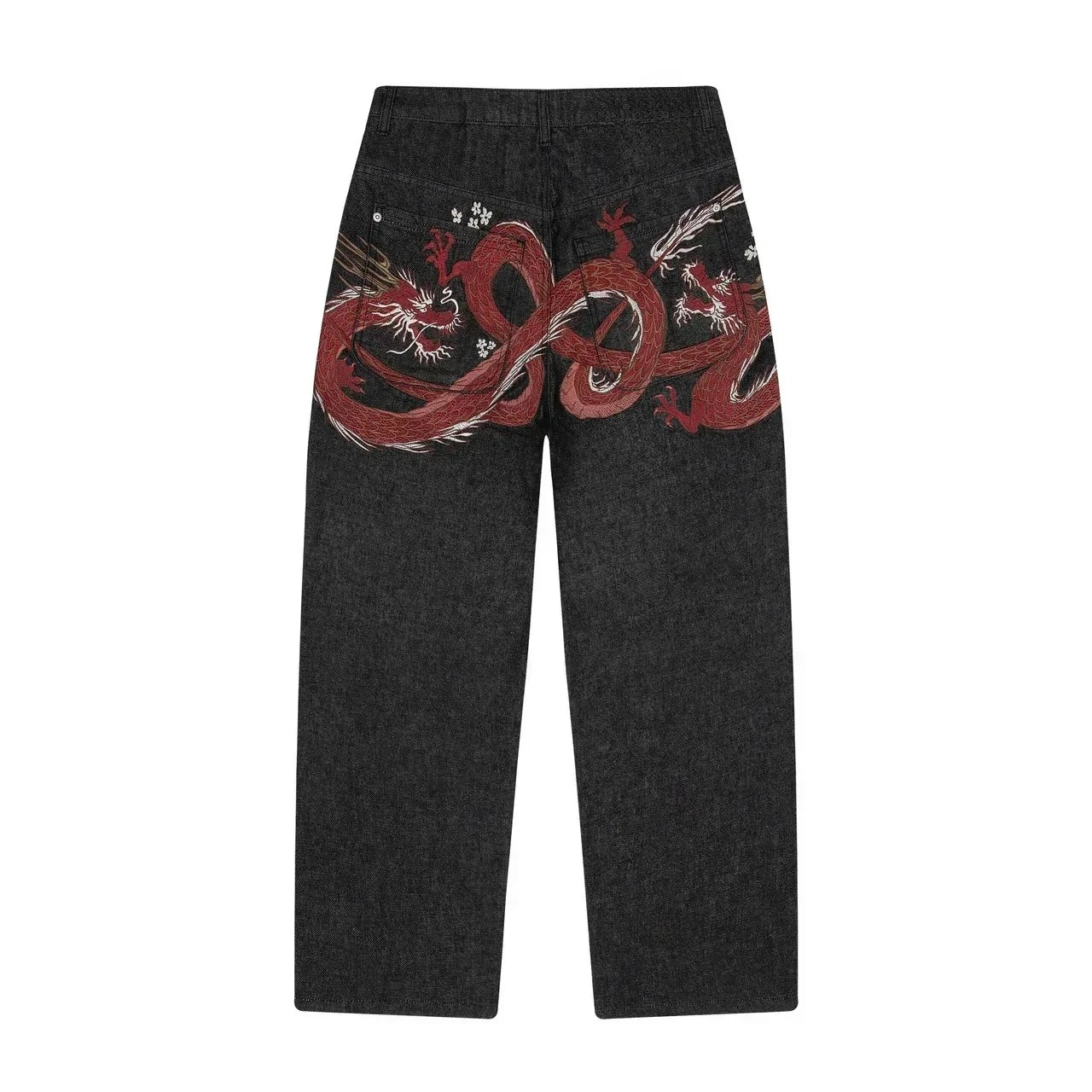 Dragon Embroidery Y2K Baggy Jeans