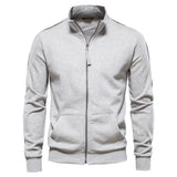 Men's Stand Collar Zip-Up Jacket