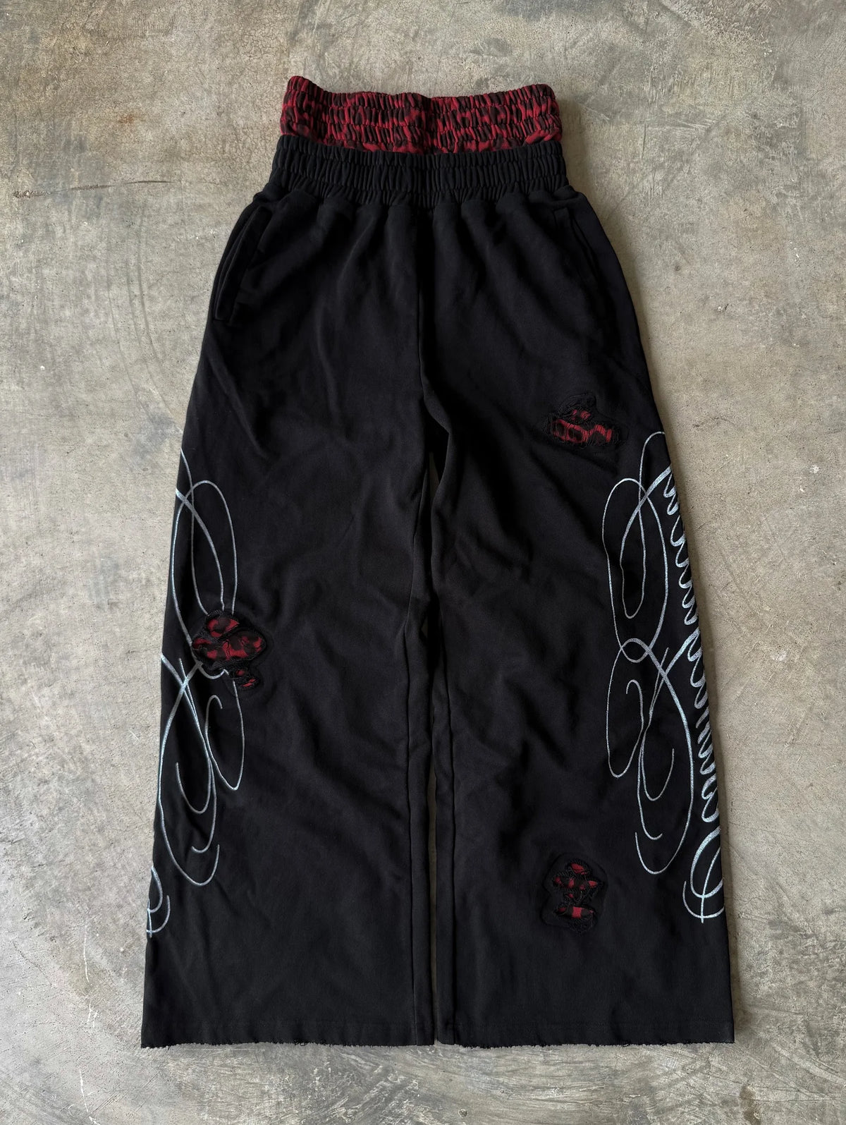 Men's Leopard Print Straight-Leg Sweatpants