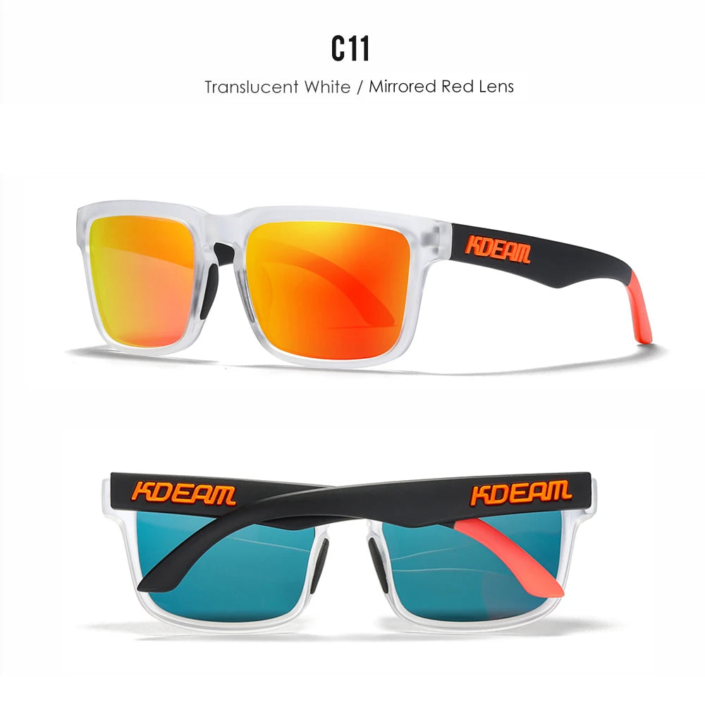 KDEAM Men's Polarized Sunglasses Square Casual Outdoors Sun Glasses Women Unisex Sunglass For Couple With New Package