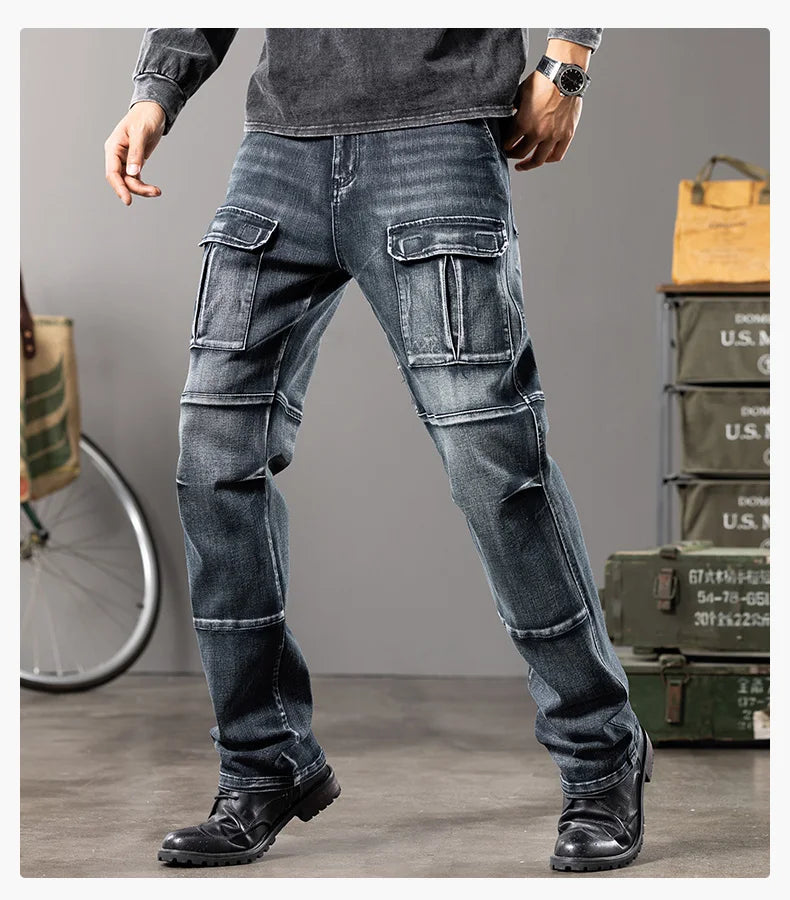 Men's Wide-Leg Straight Jeans | Relaxed Workwear Fit
