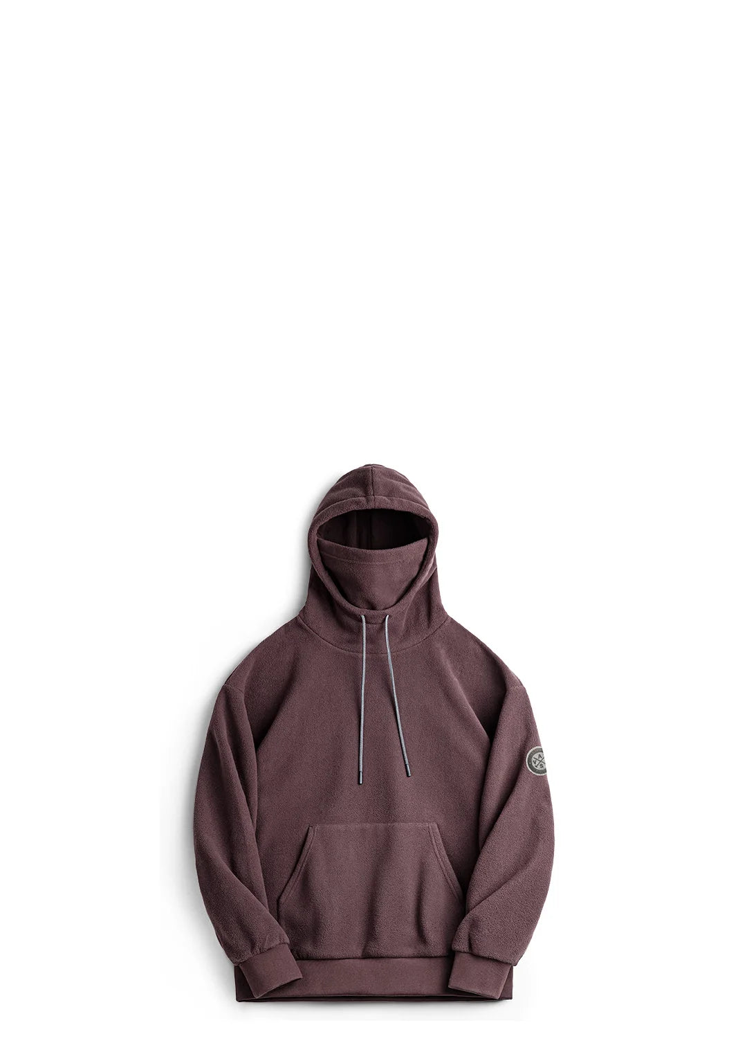 Maden Men's Polar Fleece Hoodie with Built-In Face Mask