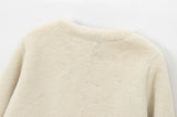 Elegant Faux Fur Toggle Coat