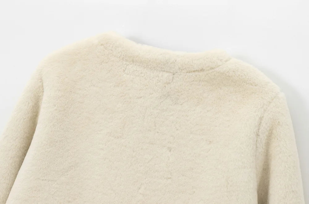 Elegant Faux Fur Toggle Coat