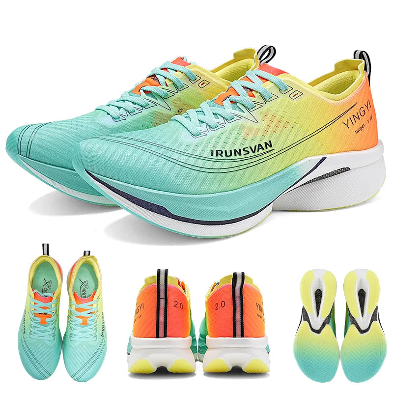 IRUNSVAN 2025 Carbon Shoes Trail Running Shoes Marathon Air Cushion Men Sports Running Shoes Original Trendy Casual Unisex