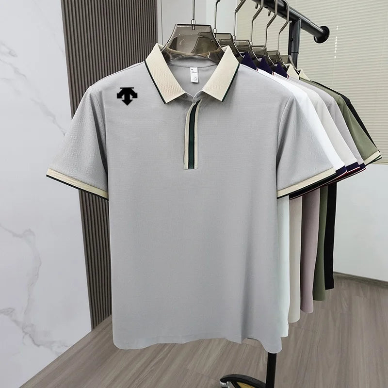 Men's Embroidered Polo Shirt – Breathable Summer Style