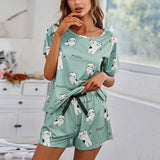 Cartoon Print Women’s Pajama Set