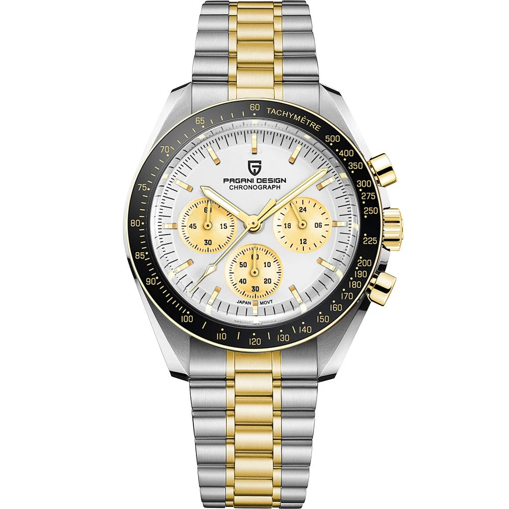 PAGANI DESIGN Meteorite Dial Luxury Quartz Watch For Men Speed Sport Chronograph Waterproof AR Sapphire crystal Wrist watch Men