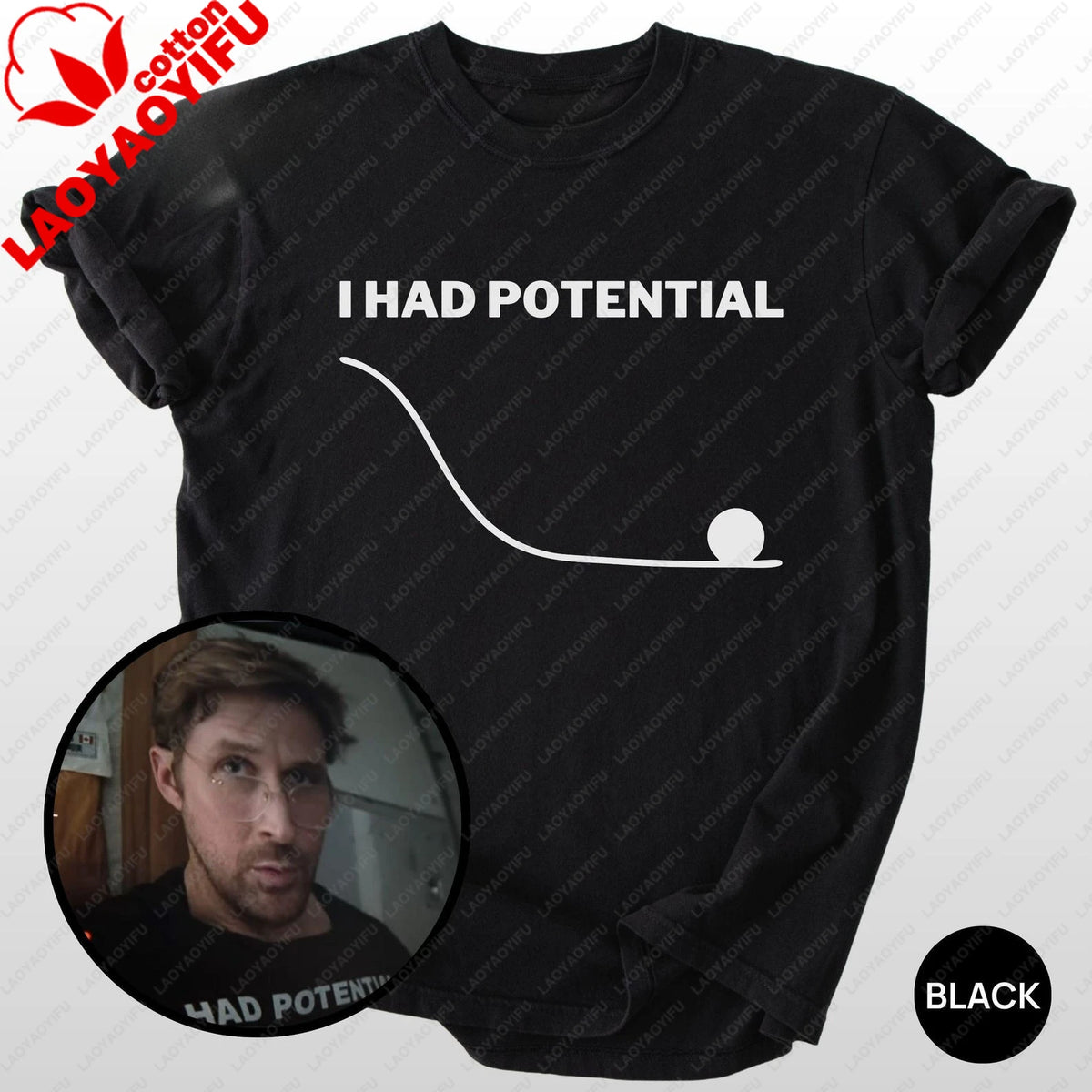 Dr Grace I Had Potential Cotton Graphic T-Shirt