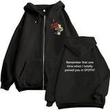 Blame John Meme Oversized Zip-Up Hoodie