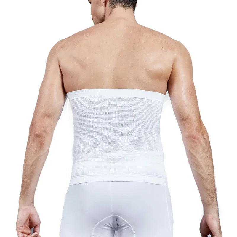 Mens Tummy Control Shapewear Compression Waist Cincher Slimming Body Shaper Belly Fat Girdle Stomach Band Back Support Belt