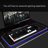 RGB LED Light Mousepad Waterproof Large Gaming Mouse Pad Gamer Mouse Carpet Big Mause Keyboard Pad PC Desk Play Mat with Backlit