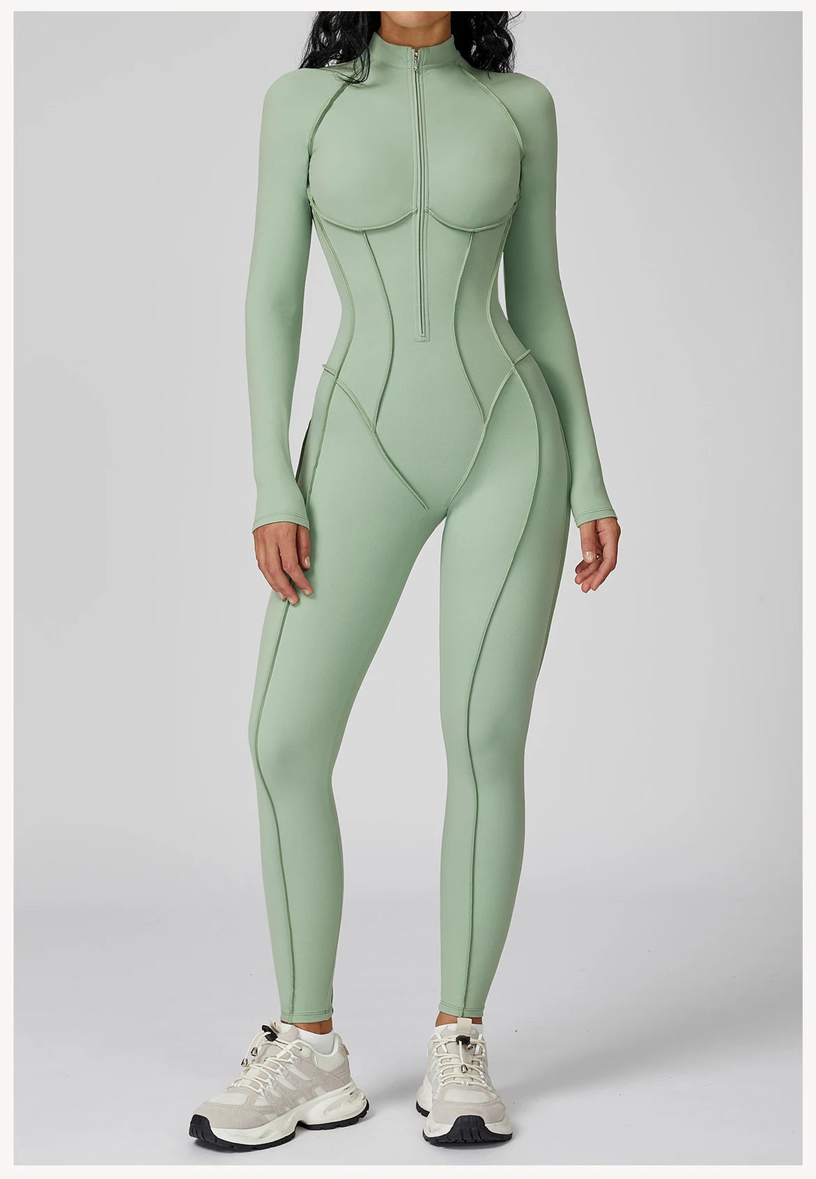 Long-Sleeved Performance Yoga Bodysuit