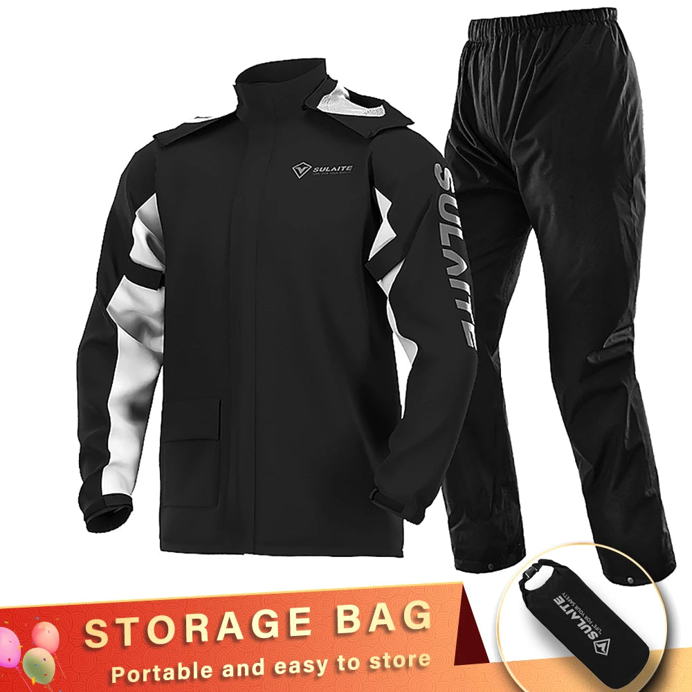 SULAITE Men's All-Weather Riding Rain Suit – Jacket & Pants Set