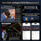 2026 New Accurate Diagnosis Smart Watch Body Fat ECG Blood oxygen BP Health Sport HD AMOLED Screen Call Smart Watches man woman