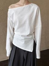 Women's Pleated Relaxed-Fit Sweatshirt