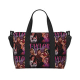 Custom The Eras Tour 1989 Taylor's Swift's American Pop Singer Tote Bag Women Large Capacity Beach Gym Travel Bags