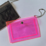 Transparent Laser Star Card Bag Mini Cute Wallet for Women Credit Card Holder Purse