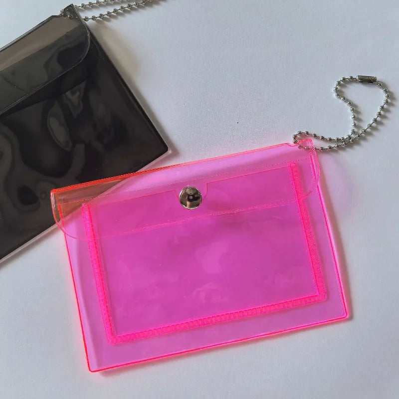 Transparent Laser Star Card Bag Mini Cute Wallet for Women Credit Card Holder Purse