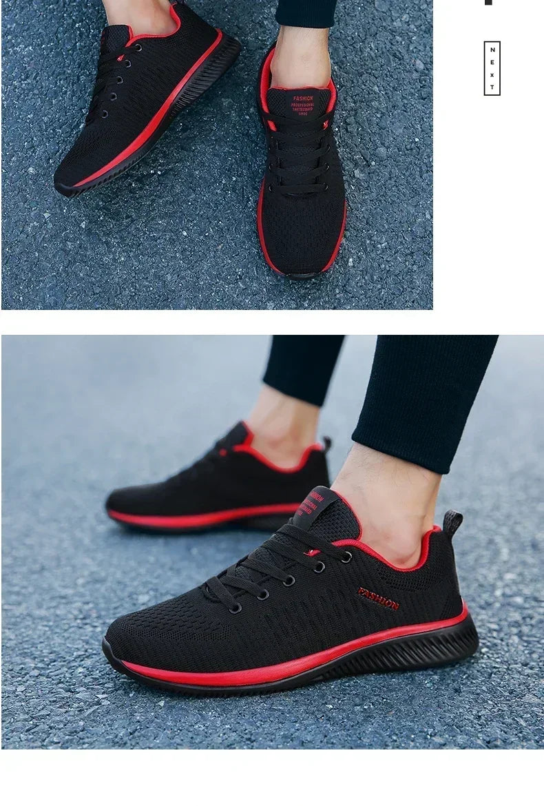 Men's Lightweight Knit Sneakers | Breathable Mesh Athletic Shoes