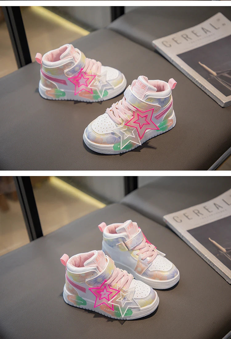 Classic Kids' Leather Fashion Sneakers
