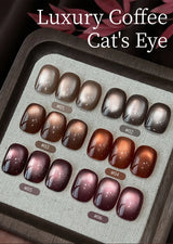15ml Coffee Cat's Eye Gel Polish Set – UV LED Nail Kit
