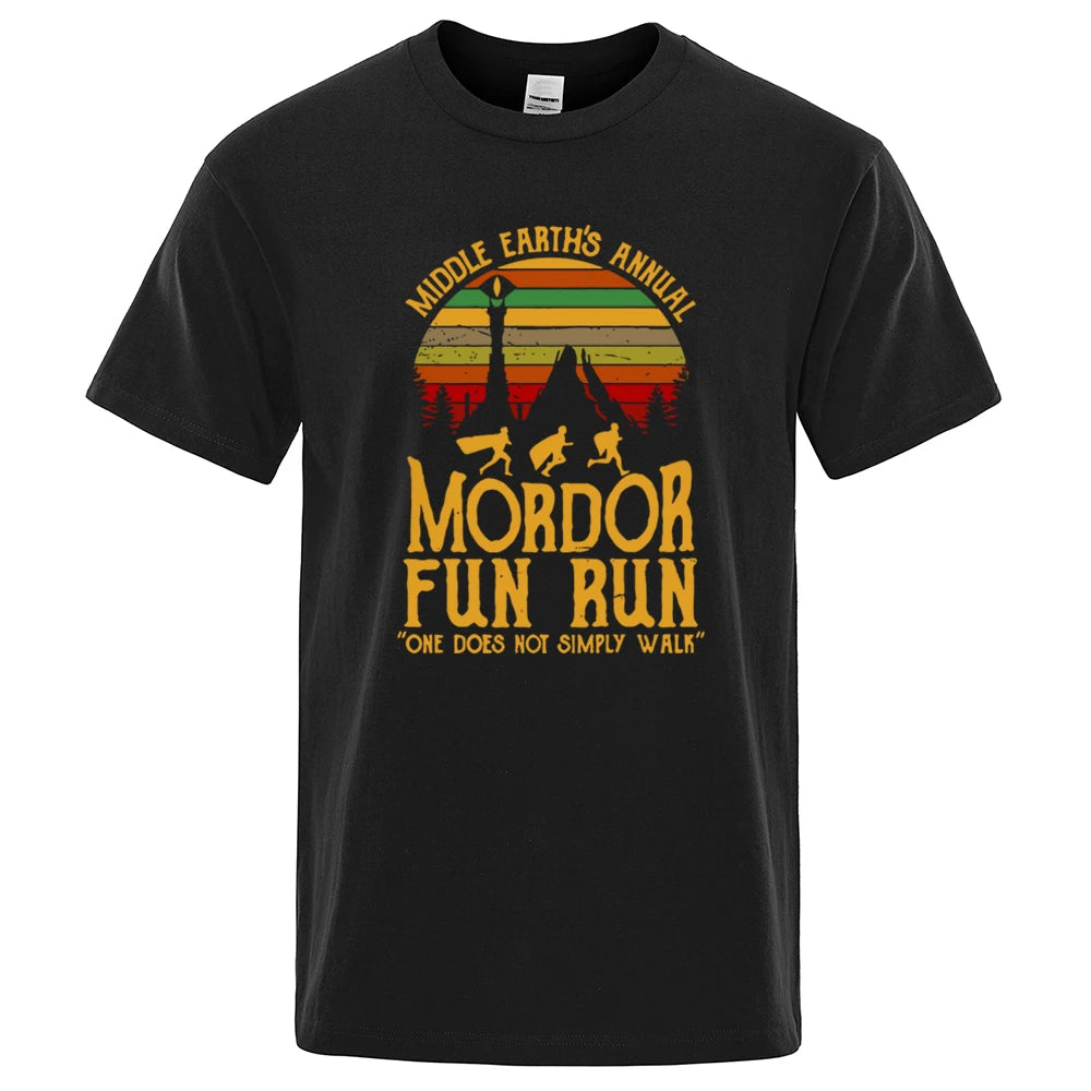 Mordor Fun Run Cotton Graphic T-Shirt