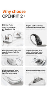Shokz OpenFit 2+ T921 Wireless Open-Ear Headphones