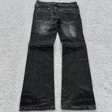 Y2K Retro Washed Double-Waisted Micro-Flare Jeans