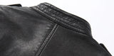 Women's Short Genuine Sheepskin Biker Jacket