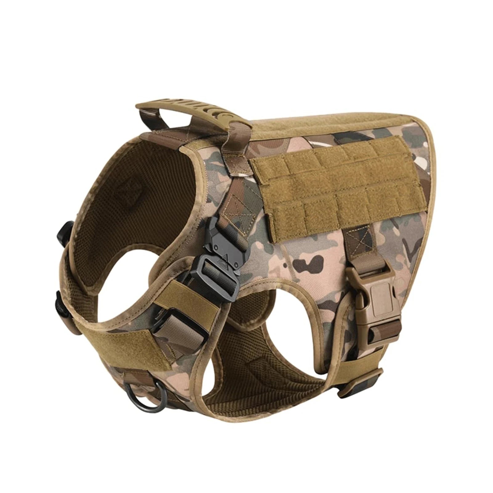 Tactical Dog Harness Set – Collar, Leash & MOLLE Pouches