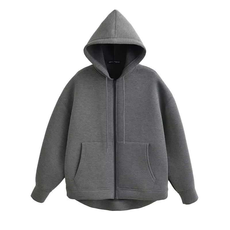 High Street Oversized Zip Hoodie
