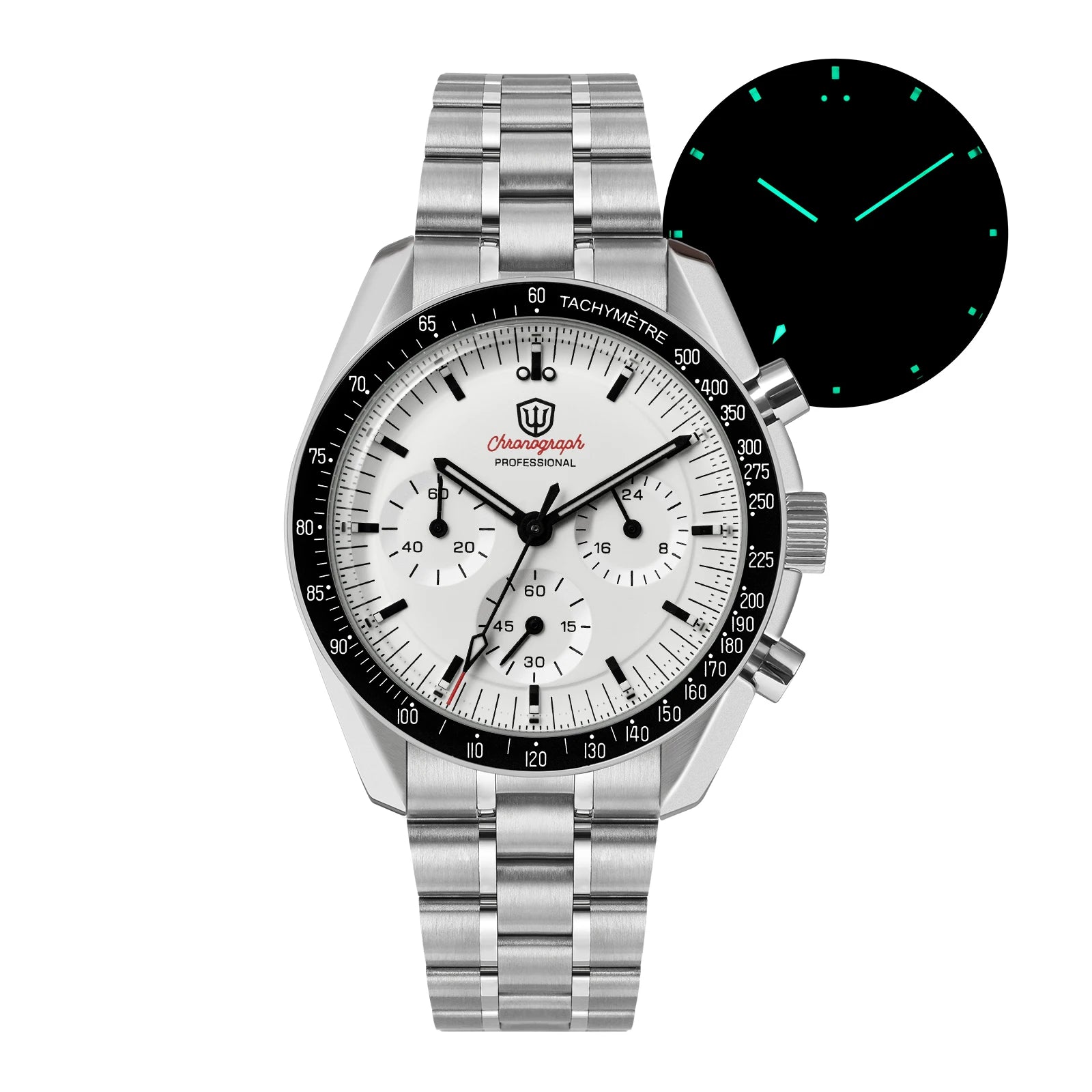 Watchdives New WD1863 39mm Watch VK63 Quartz Chronograph Movement BGW9 Luminous 10Bar Waterproof 39mm Vintage Watches