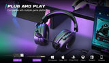 FIFINE Headset,3.5 mm jack&USB Headphone with 7.1 Surround Sound/volum contral/Mute switch for PC/MAC/PS4/PS5 Mixer-H9