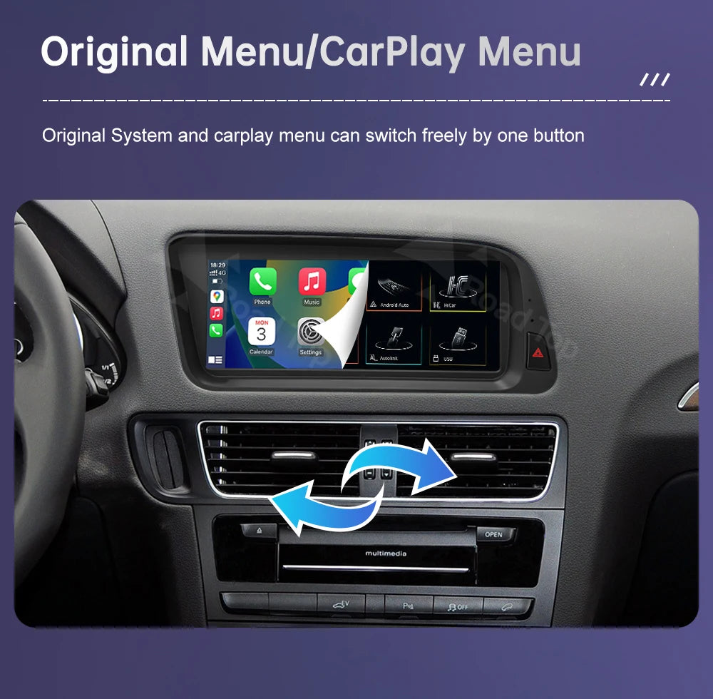 Audi Q5 2009–2017 CarPlay & Android Auto Touchscreen