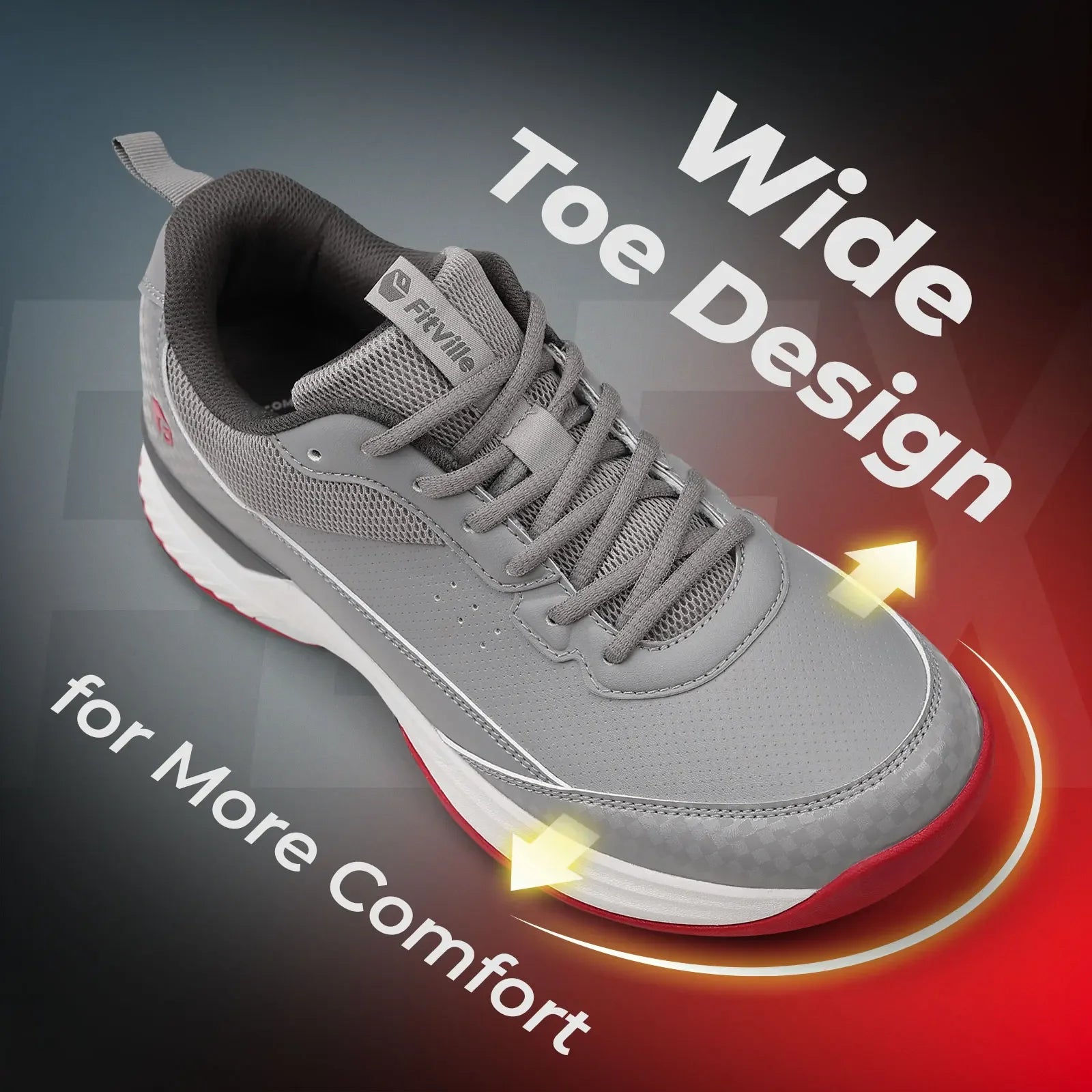 FitVille Wide Golf Shoes Men Professional Outdoor Water Resistant Golf Shoes for Course with Spikes