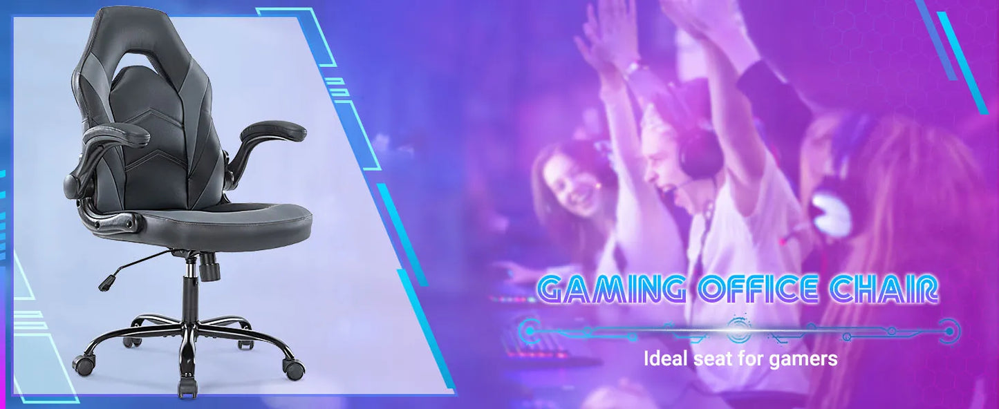 JHK Ergonomic Gaming & Office Chair with Flip Armrests