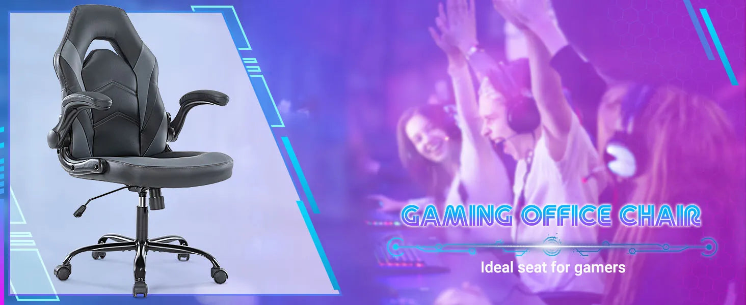 JHK Ergonomic Gaming & Office Chair with Flip Armrests