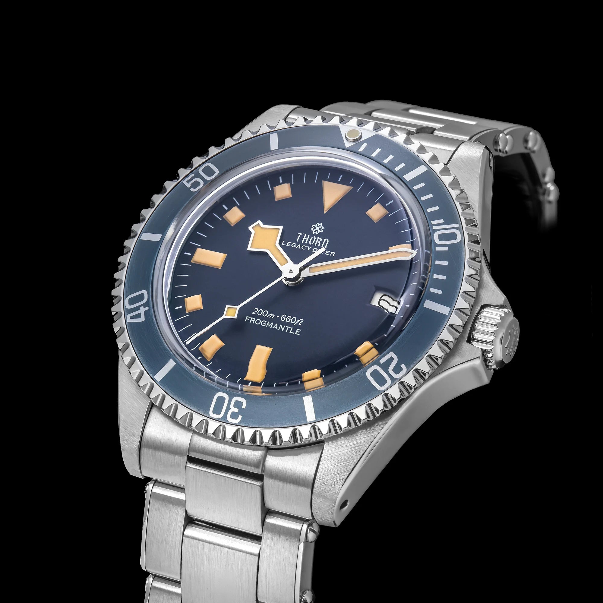 Thorn T023 V3 40mm Men Diving Watch PT5000 Automatic Movement Mechanical Vintage Watches 200m Water Resistance Sapphire