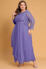 Elegant Sequined Chiffon Maxi Dress