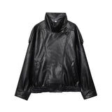 MUJER Faux Leather Jackets for Women Oversize Women's Bomber Jacket Fashion Winter Womens Coats Outerwears Demi-season Jackets