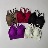 Seamless V-Neck Yoga Set – High-Waist Hip Lifting Fitness Leggings & Bra