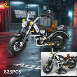 HUIQIBAO MOC Motorbike Model Building Blocks City Moto Racer Bricks Toy for Kids Boy Children Adult Car Set home Decoration