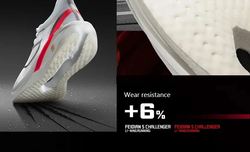 Li-Ning Women's FEIDIAN 5 CHALLENGER Racing Running Shoes CARBON-FIBER PLATE BOOM Cushion LiNing Professional Sneakers ARMV002