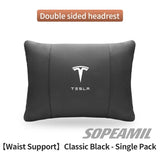 Car Double-Sided Suede Leather Headrest Neck Support Pillow Seat Waist Cushion Tesla Cybertruck Model 3 Model Y Model S Model X